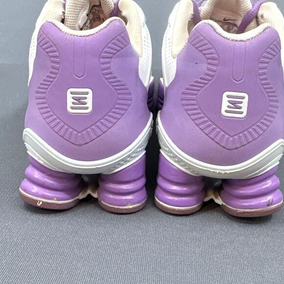 Nike Shox TLX Running Sneakers Sz 7.5 White Purple Athletic Shoe Streetwear READ - Picture 7 of 16